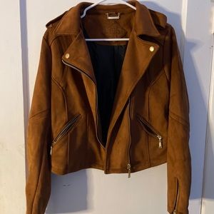 Brown suede jacket